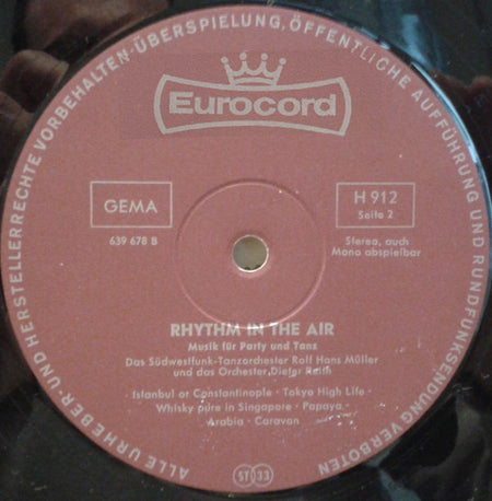 Südwestfunk Tanzorchester / Orchester Dieter Reith : Rhythm In The Air (LP, Album)