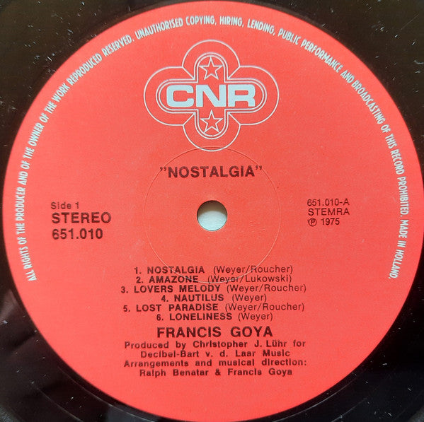 Francis Goya : Nostalgia (LP, Album)