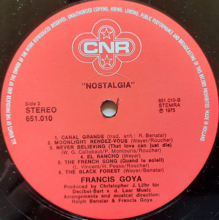 Francis Goya : Nostalgia (LP, Album)