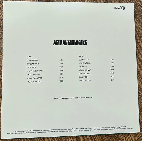 Misha Panfilov Sound Combo : Astral Schlagers: The Singles Collection 2015-2018 (LP, Comp, Ltd, RP)