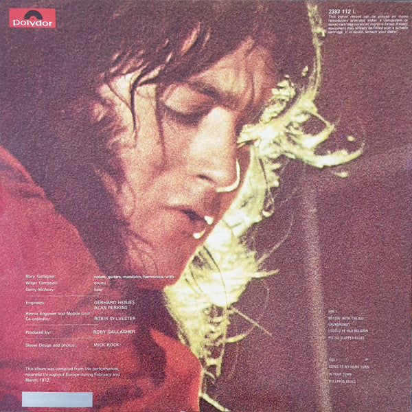 Rory Gallagher : Live! In Europe (LP, Album)