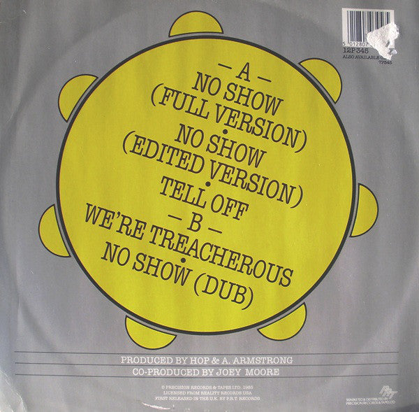 Symbolic Three Featuring DJ Dr. Shock : No Show (12")