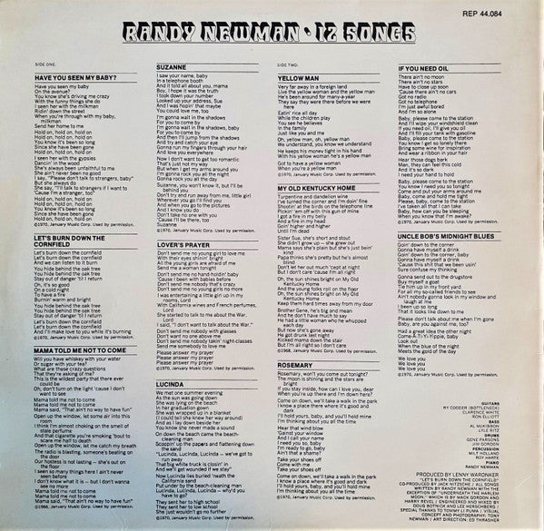 Randy Newman : 12 Songs (LP, Album)