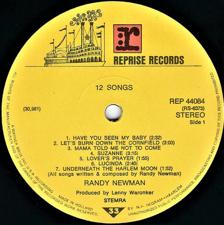 Randy Newman : 12 Songs (LP, Album)