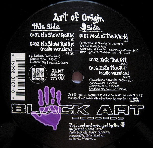 Art Of Origin : No Slow Rollin' (12")