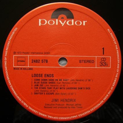 Jimi Hendrix : Loose Ends (LP, Album)
