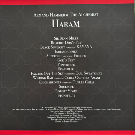 Armand Hammer & The Alchemist* : Haram (LP, Album, RE, RP)