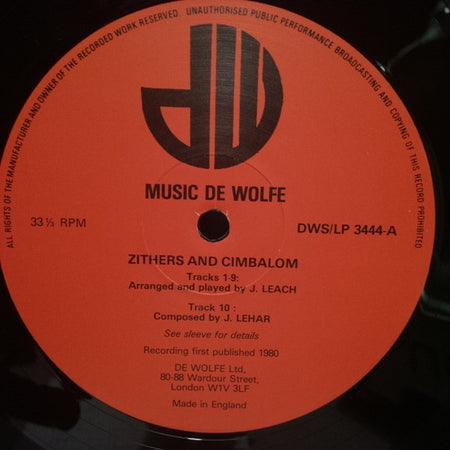 John Leach : Zithers And Cimbalom (LP)