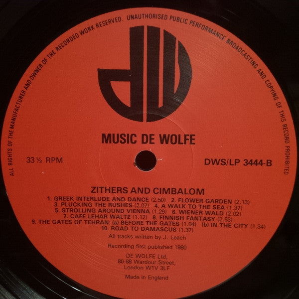 John Leach : Zithers And Cimbalom (LP)