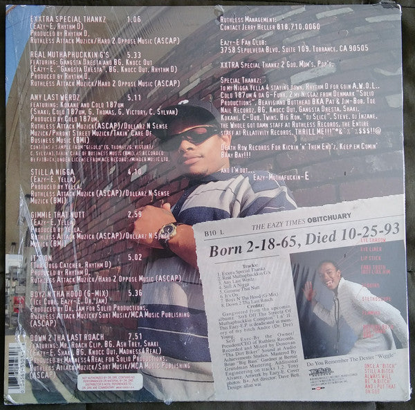 Eazy-E : It's On (Dr. Dre) 187um Killa (12", EP)