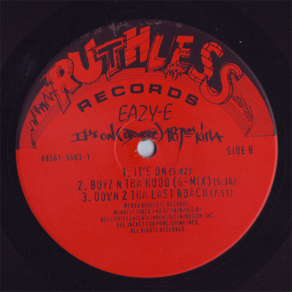 Eazy-E : It's On (Dr. Dre) 187um Killa (12", EP)