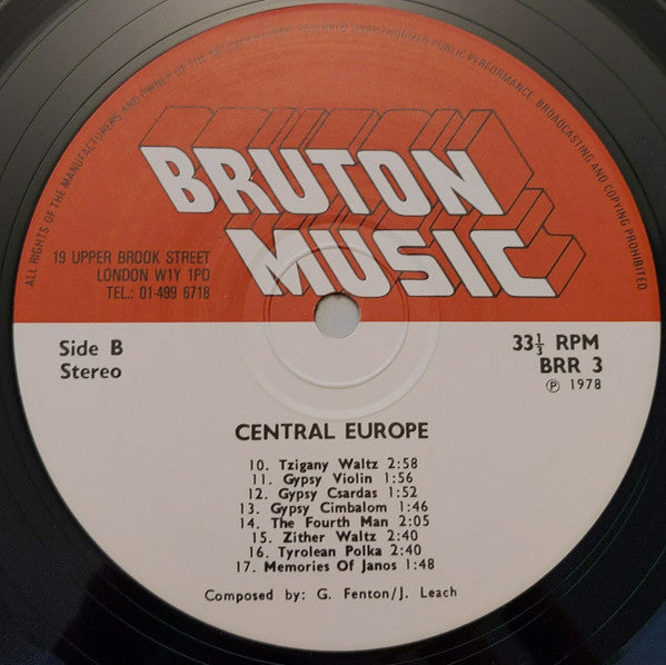 John Leach / George Fenton : Greece / Central Europe (LP)