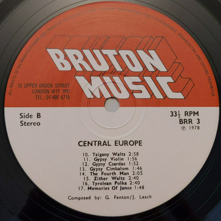 John Leach / George Fenton : Greece / Central Europe (LP)