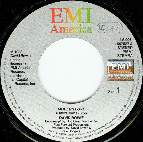 David Bowie : Modern Love (7", Single)