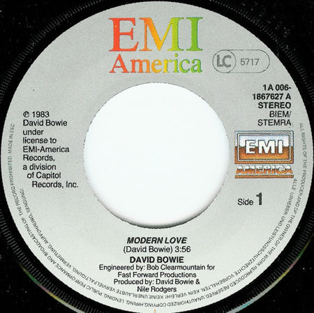 David Bowie : Modern Love (7", Single)