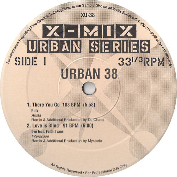 Various : X-Mix Urban Series 38 (12", Comp, Promo)
