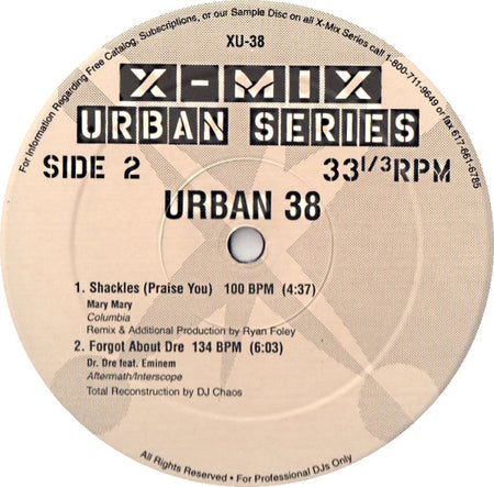 Various : X-Mix Urban Series 38 (12", Comp, Promo)