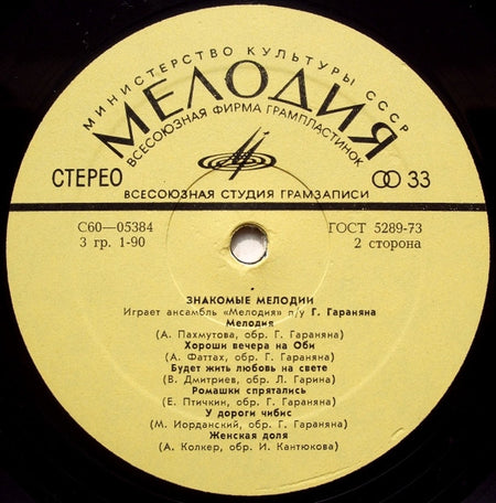 Мелодия : Знакомые Мелодии (LP)