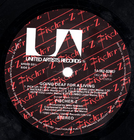 Fischer-Z : Going Deaf For A Living (LP, Album)
