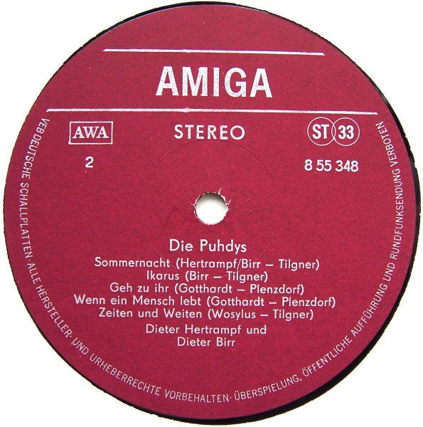 Puhdys : Die Puhdys (LP, Album)