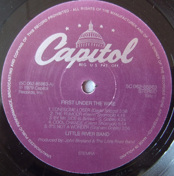 Little River Band : First Under The Wire (LP, Album)