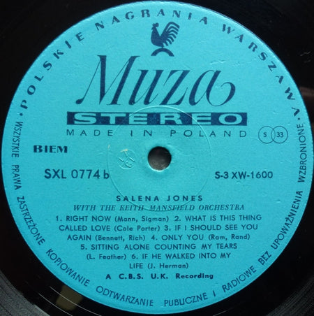 Salena Jones With The Keith Mansfield Orchestra : Salena Jones (LP, Album, Blu)