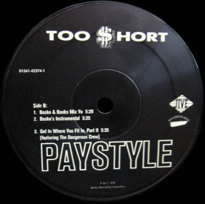 Too Short : Paystyle (12", Single)