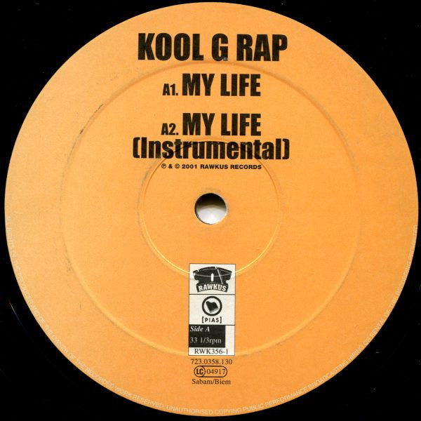 Kool G Rap : My Life (12", Ltd)