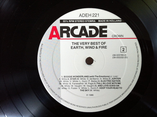 Earth Wind And Fire* : The Very Best Of Earth Wind And Fire (2xLP, Comp)