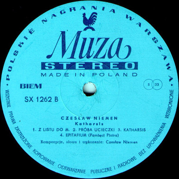 Czesław Niemen : Katharsis (LP, Album, Blu)