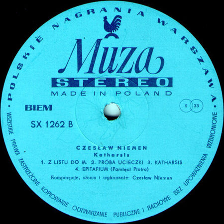 Czesław Niemen : Katharsis (LP, Album, Blu)
