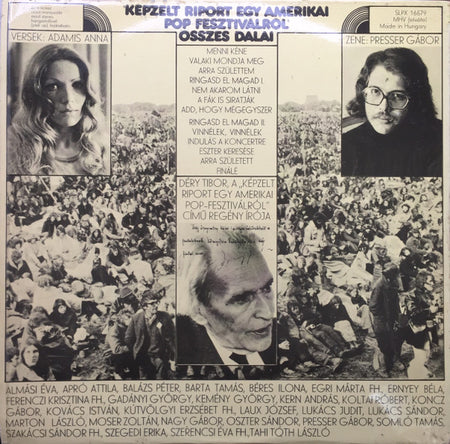 Déry Tibor – Gábor Presser – Anna Adamis : "Képzelt Riport Egy Amerikai Pop-Fesztiválról" Összes Dalai (LP, Yel)