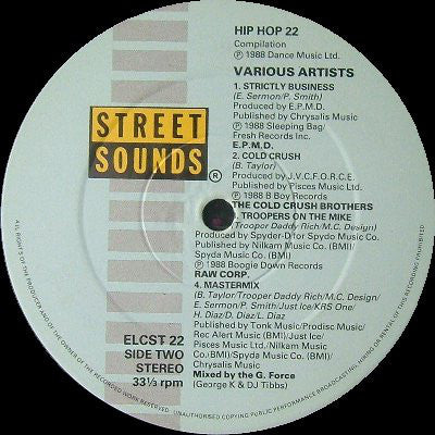 Various : Street Sounds Hip Hop 22 (LP, Comp)