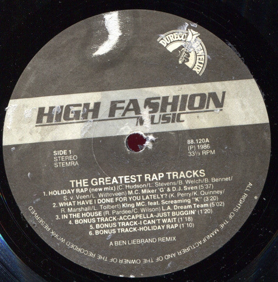 Various : The Greatest Rap Tracks (LP, Mixed)