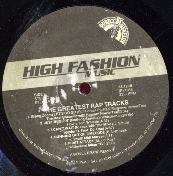 Various : The Greatest Rap Tracks (LP, Mixed)