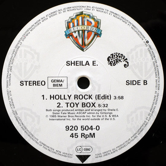 Sheila E. : Holly Rock (12")