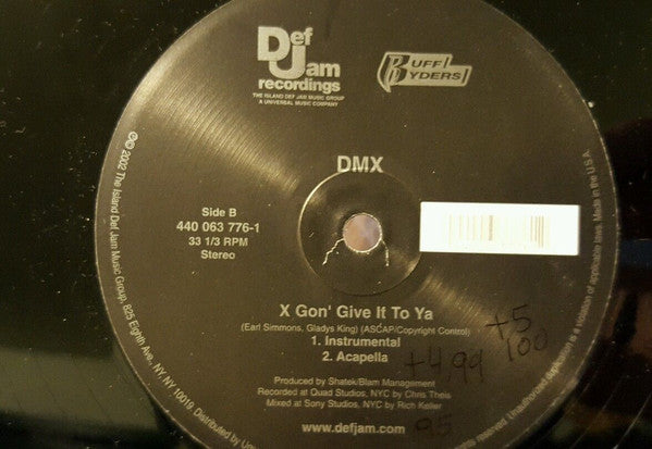 DMX : X Gon' Give It To Ya (12", Single)