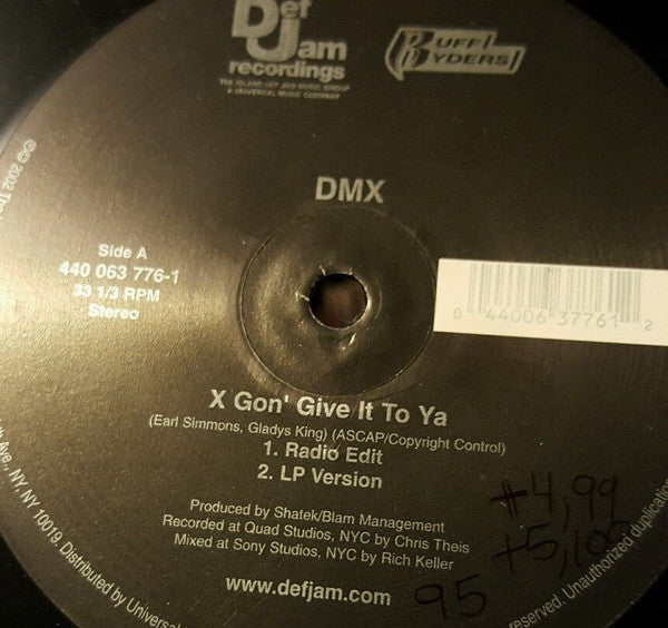 DMX : X Gon' Give It To Ya (12", Single)