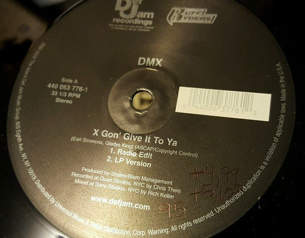 DMX : X Gon' Give It To Ya (12", Single)