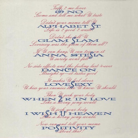 Prince : Lovesexy (LP, Album, Tel)