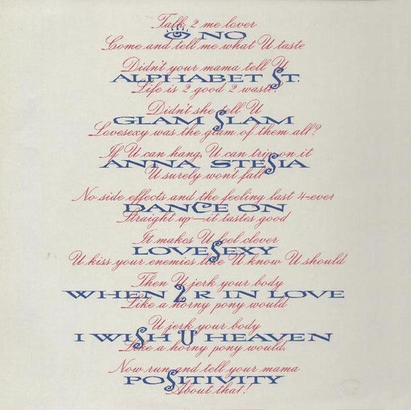 Prince : Lovesexy (LP, Album, Tel)