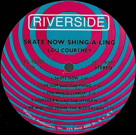 Lou Courtney : Skate Now / Shing-A-Ling (LP, Album, RE)