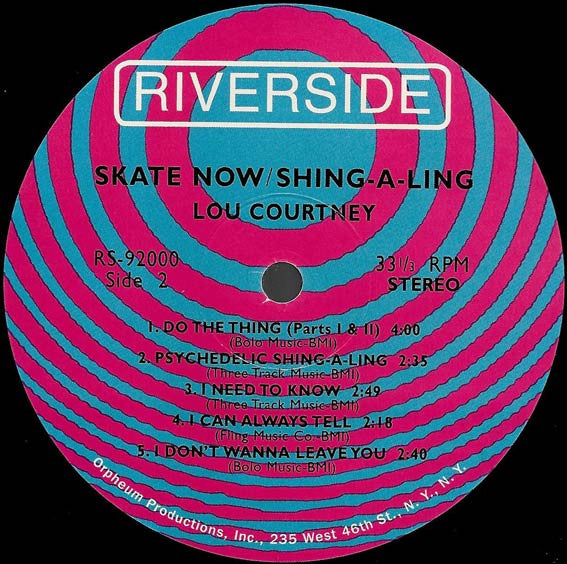 Lou Courtney : Skate Now / Shing-A-Ling (LP, Album, RE)