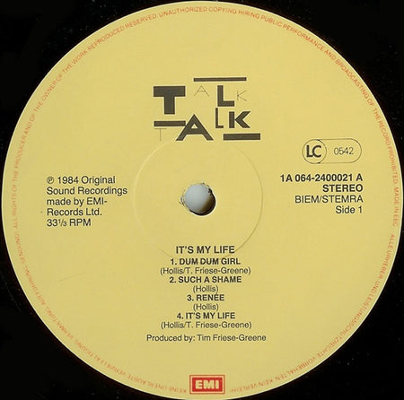 Talk Talk : It's My Life (LP, Album)