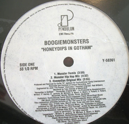 Boogiemonsters : Honeydips In Gotham (12")