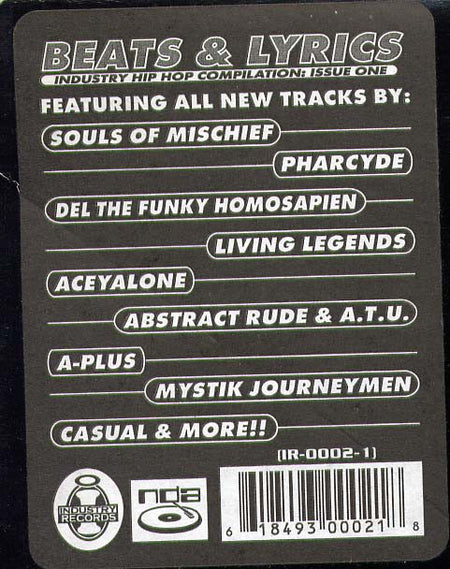 Various : Beats & Lyrics (Industry Hip Hop Compilation: Issue One) (2xLP, Comp)