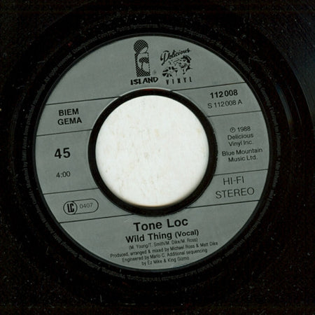 Tone Loc : Wild Thing (7", Single)