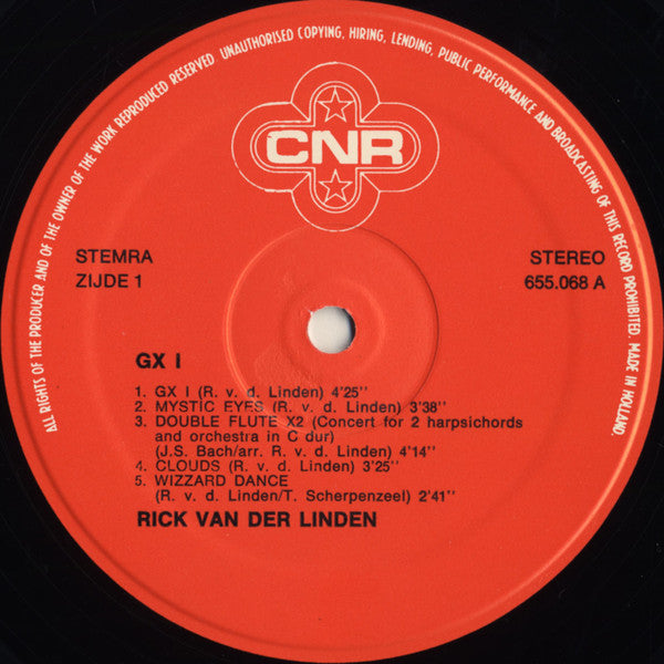 Rick van der Linden : GX 1 (LP, Album)