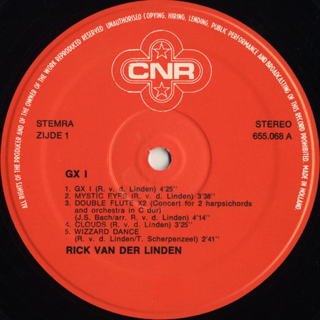 Rick van der Linden : GX 1 (LP, Album)