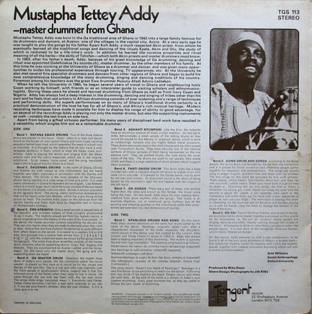 Mustapha Tettey Addy : Master Drummer From Ghana (LP)